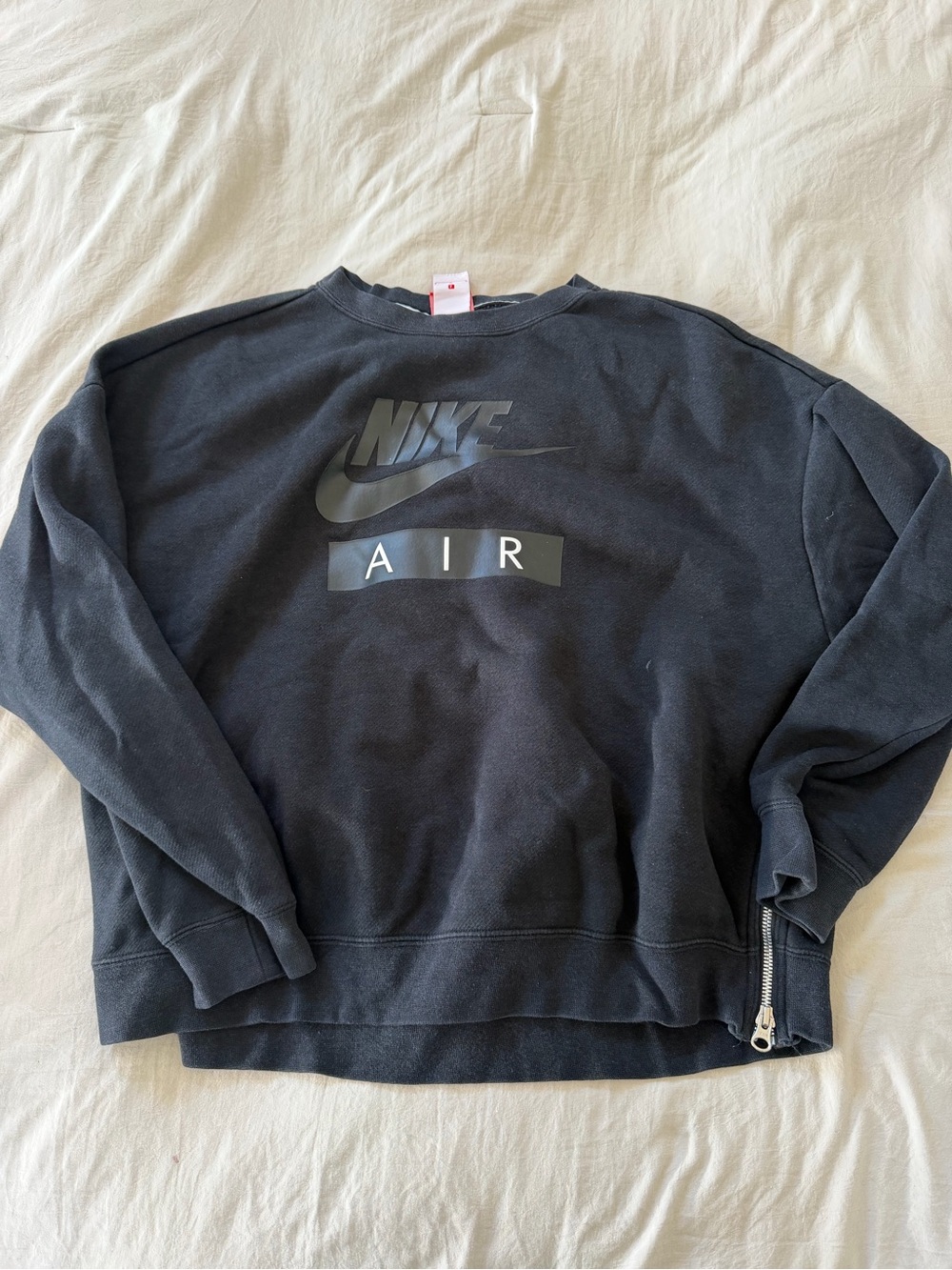 Nike Black AIR Logo Sweatshirt with Side Zip